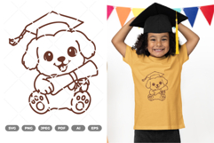 Graduation Dog SVG &amp; Clipart Product Image 1