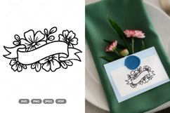 Floral Banner SVG &amp; Clipart Product Image 1