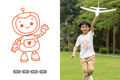 Cute Robot SVG &amp; Clipart Product Image 1