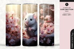 Christmas Snowy Animal Mouse Tumbler Wrap PNG Sublimation Product Image 1