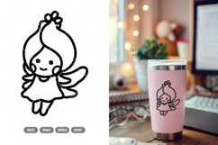 Flower Fairy SVG &amp; Clipart Product Image 1