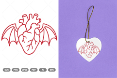 Winged Heart SVG &amp; Clipart Product Image 1