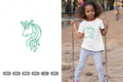 Unicorn Head SVG &amp; Clipart Product Image 1