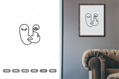 Minimalism Abstract Face SVG &amp; Clipart Product Image 1