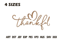 Thankful Heart Embroidery Design Product Image 1