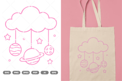Planets And Cloud SVG &amp; Clipart Product Image 1
