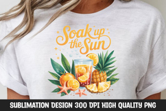 Soak Up the Sun Pineapple Citrus Drink Clipart Product Image 1