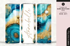 Personalised Name Tumbler Wrap PNG Sublimation | Marble Product Image 1