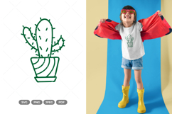 Potted Cactus SVG &amp; Clipart Product Image 1