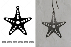 Earrings Sea Starfish SVG &amp; Clipart Product Image 1