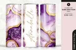 Personalised Name Tumbler Wrap PNG Sublimation | Marble Product Image 1
