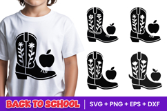Cowboy Boot Apple SVG PNG Product Image 1