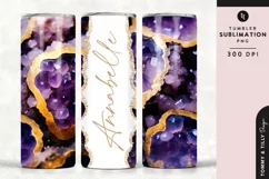 Personalised Name Tumbler Wrap PNG Sublimation | Marble Product Image 1
