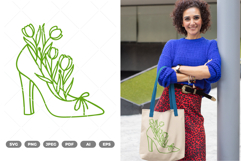 Floral Heels SVG &amp; Clipart Product Image 1