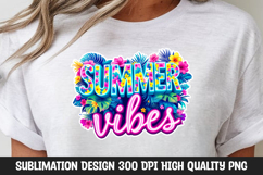 Summer Vibes Neon Tropical Flower Clipart PNG Product Image 1