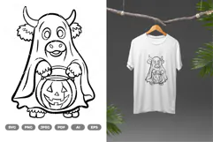 Highland Cow Halloween SVG & Clipart Product Image 3
