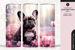 Christmas Snowy Animal Dog Tumbler Wrap PNG Sublimation Product Image 1
