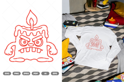 Candle Monster SVG &amp; Clipart Product Image 1