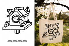 Bird House Doodle SVG &amp; Clipart Product Image 1