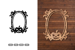 Halloween Frame SVG &amp; Clipart - Cut Files Product Image 1