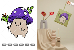 Cute Mushroom Colored SVG &amp; Clipart Product Image 1