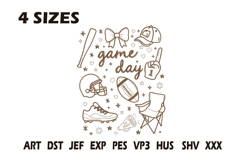 Game Day Football Embroidery Design Product Image 1