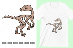 Dinosaur Skeleton Colored SVG &amp; Clipart Product Image 1