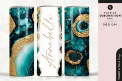 Personalised Name Tumbler Wrap PNG Sublimation | Marble Product Image 1