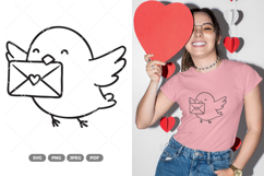 Bird with Love Letter SVG &amp; Clipart Product Image 1