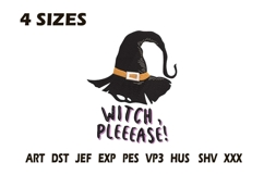 Witch Pleeease Embroidery Design Product Image 1