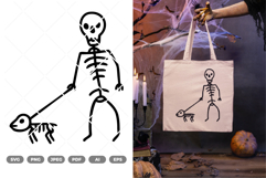 Skeleton Man and Dog SVG &amp; Clipart Product Image 1