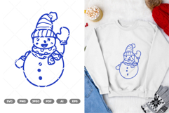Happy Snowman SVG &amp; Clipart Product Image 1
