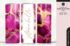 Personalised Name Tumbler Wrap PNG Sublimation | Marble Product Image 1