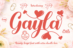 Gayla Romantic Script Font with Love Doodles Product Image 1