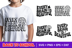Every Brain Is Beautiful SVG PNG Product Image 1