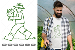 Gardening Man SVG &amp; Clipart Product Image 1