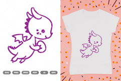 Cute Dragon SVG &amp; Clipart Product Image 1