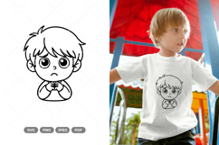 Boy Cartoon Doodle SVG &amp; Clipart Product Image 1