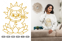 Lucky Cat SVG &amp; Clipart Product Image 1