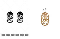 Snake Earring SVG &amp; Clipart Product Image 1
