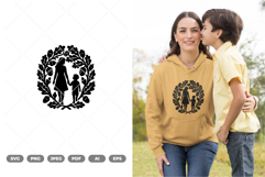 Mom and Child Silhouette SVG &amp; Clipart Product Image 1
