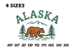 Alaska Bear Embroidery Design Product Image 1