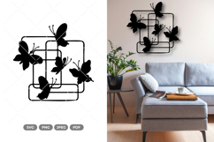 Geometrical Butterflies Wall Decor SVG &amp; Clipart Product Image 1