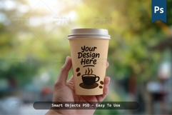 Coffee Paper Cup Mockup - Realistic PSD Template Product Image 1