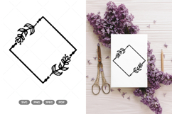 Wedding Floral Frame SVG &amp; Clipart Product Image 1