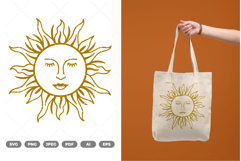Boho Sun SVG &amp; Clipart Product Image 1