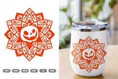 Mandala Pumpkin SVG &amp; Clipart Product Image 1