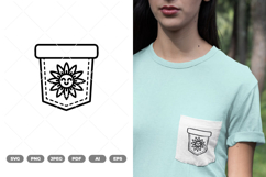 Smile Flower in The Pocket SVG &amp; Clipart Product Image 1