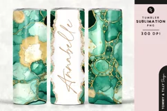 Personalised Name Tumbler Wrap PNG Sublimation | Marble Product Image 1