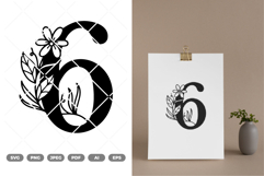 Floral Numeric SVG &amp; Clipart Product Image 1